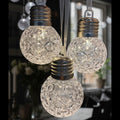 Vintage-Style Textured Glass LED Hanging Bulbs