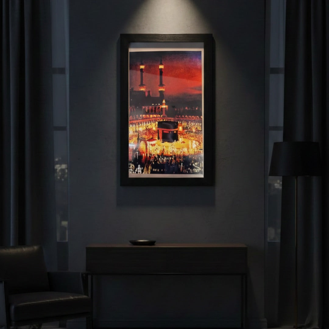 Grand Masjid al-Haram Nightscape Framed Art