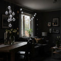 Elegant Textured Glass LED Pendant & Fairy Lights