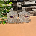 Delisoga 3-Piece Lidded Condiment Set with Tray